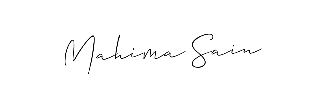 Similarly Allison_Script is the best handwritten signature design. Signature creator online .You can use it as an online autograph creator for name Mahima Sain. Mahima Sain signature style 2 images and pictures png