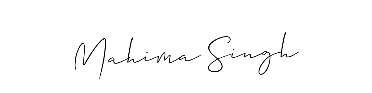Design your own signature with our free online signature maker. With this signature software, you can create a handwritten (Allison_Script) signature for name Mahima Singh. Mahima Singh signature style 2 images and pictures png