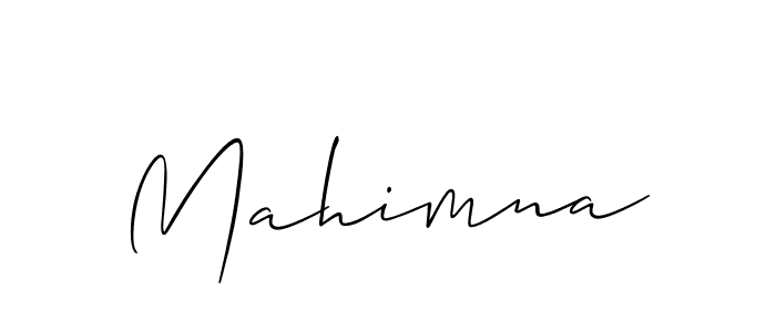 How to make Mahimna signature? Allison_Script is a professional autograph style. Create handwritten signature for Mahimna name. Mahimna signature style 2 images and pictures png