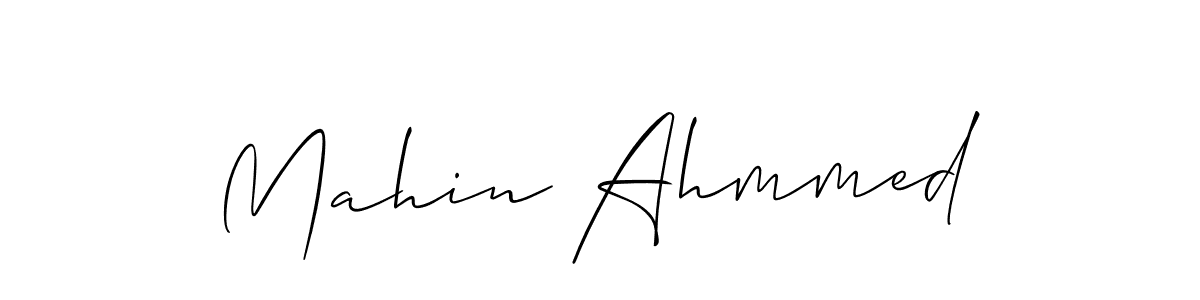 How to make Mahin Ahmmed name signature. Use Allison_Script style for creating short signs online. This is the latest handwritten sign. Mahin Ahmmed signature style 2 images and pictures png