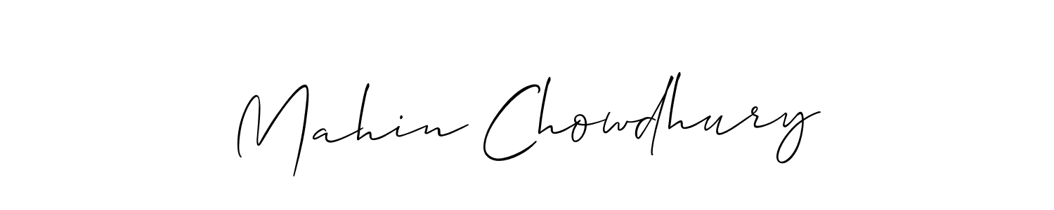 It looks lik you need a new signature style for name Mahin Chowdhury. Design unique handwritten (Allison_Script) signature with our free signature maker in just a few clicks. Mahin Chowdhury signature style 2 images and pictures png