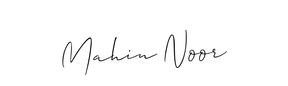 How to make Mahin Noor signature? Allison_Script is a professional autograph style. Create handwritten signature for Mahin Noor name. Mahin Noor signature style 2 images and pictures png