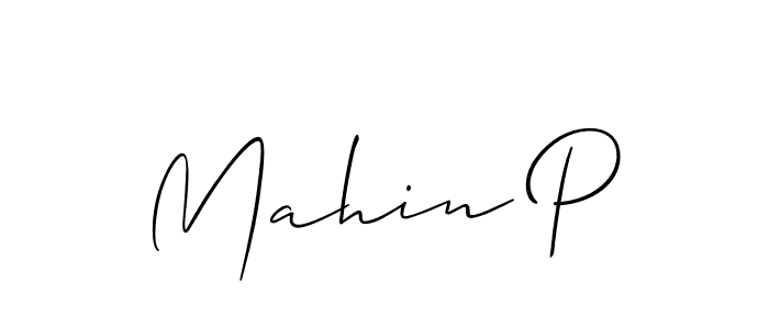 if you are searching for the best signature style for your name Mahin P. so please give up your signature search. here we have designed multiple signature styles  using Allison_Script. Mahin P signature style 2 images and pictures png