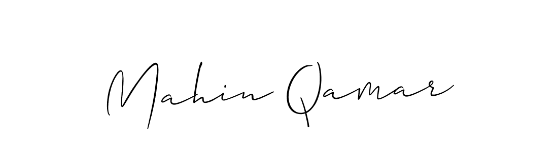 Make a beautiful signature design for name Mahin Qamar. With this signature (Allison_Script) style, you can create a handwritten signature for free. Mahin Qamar signature style 2 images and pictures png