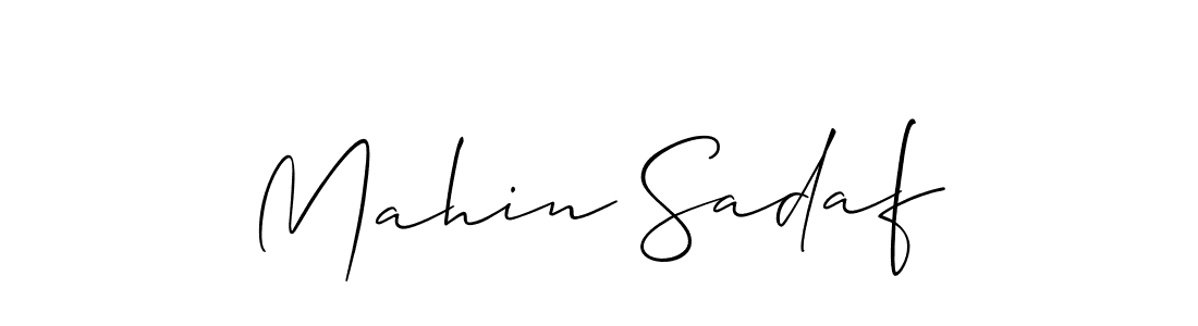 Also You can easily find your signature by using the search form. We will create Mahin Sadaf name handwritten signature images for you free of cost using Allison_Script sign style. Mahin Sadaf signature style 2 images and pictures png