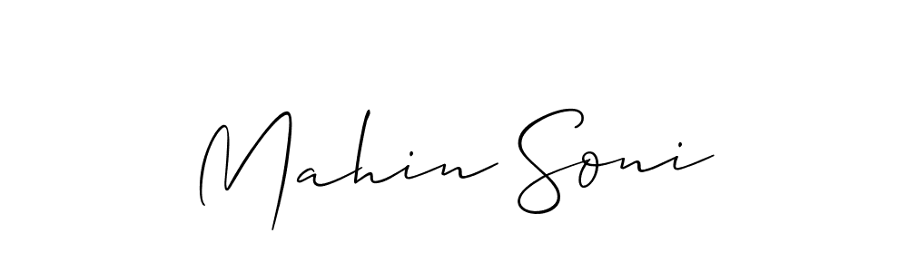 Mahin Soni stylish signature style. Best Handwritten Sign (Allison_Script) for my name. Handwritten Signature Collection Ideas for my name Mahin Soni. Mahin Soni signature style 2 images and pictures png