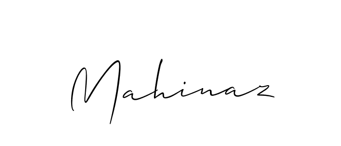 How to make Mahinaz signature? Allison_Script is a professional autograph style. Create handwritten signature for Mahinaz name. Mahinaz signature style 2 images and pictures png