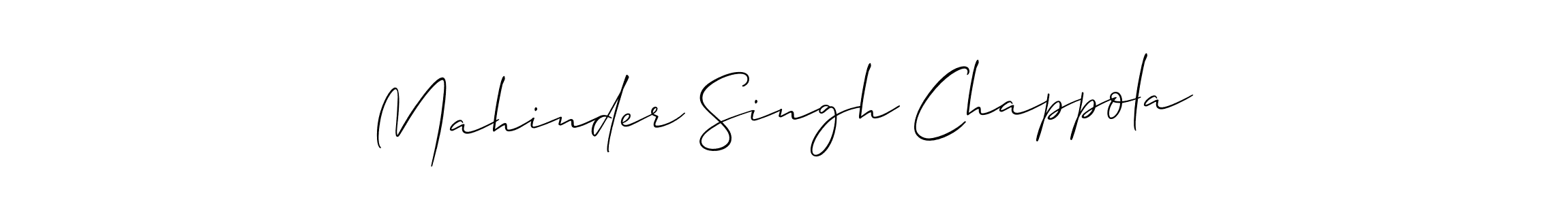 Also we have Mahinder Singh Chappola name is the best signature style. Create professional handwritten signature collection using Allison_Script autograph style. Mahinder Singh Chappola signature style 2 images and pictures png