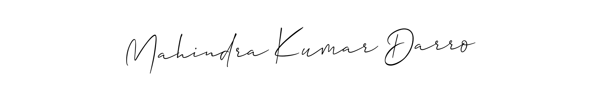 Similarly Allison_Script is the best handwritten signature design. Signature creator online .You can use it as an online autograph creator for name Mahindra Kumar Darro. Mahindra Kumar Darro signature style 2 images and pictures png