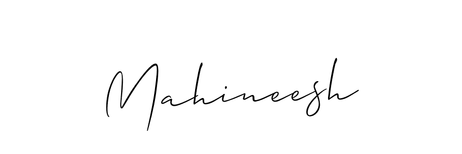 Allison_Script is a professional signature style that is perfect for those who want to add a touch of class to their signature. It is also a great choice for those who want to make their signature more unique. Get Mahineesh name to fancy signature for free. Mahineesh signature style 2 images and pictures png