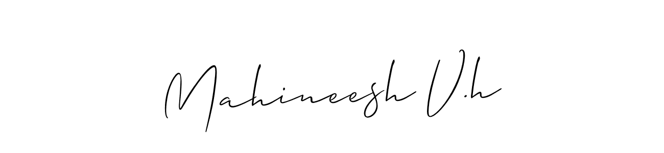 Best and Professional Signature Style for Mahineesh V.h. Allison_Script Best Signature Style Collection. Mahineesh V.h signature style 2 images and pictures png