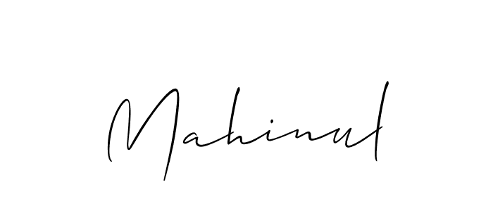 Design your own signature with our free online signature maker. With this signature software, you can create a handwritten (Allison_Script) signature for name Mahinul. Mahinul signature style 2 images and pictures png