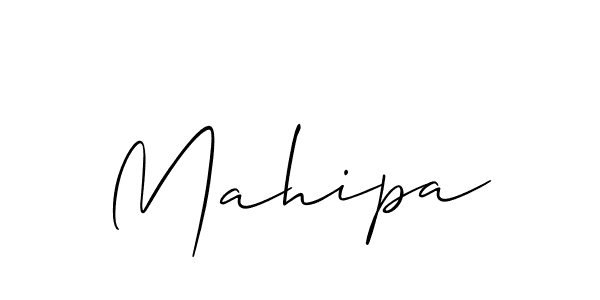 The best way (Allison_Script) to make a short signature is to pick only two or three words in your name. The name Mahipa include a total of six letters. For converting this name. Mahipa signature style 2 images and pictures png