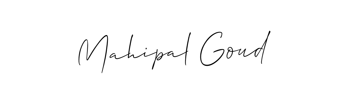 Make a beautiful signature design for name Mahipal Goud. With this signature (Allison_Script) style, you can create a handwritten signature for free. Mahipal Goud signature style 2 images and pictures png
