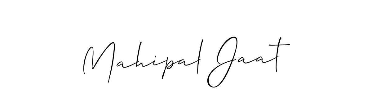 How to make Mahipal Jaat signature? Allison_Script is a professional autograph style. Create handwritten signature for Mahipal Jaat name. Mahipal Jaat signature style 2 images and pictures png