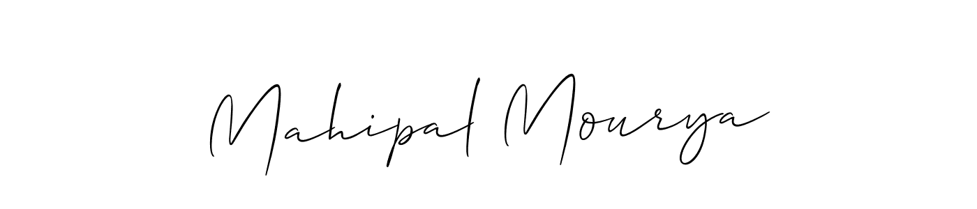 Use a signature maker to create a handwritten signature online. With this signature software, you can design (Allison_Script) your own signature for name Mahipal Mourya. Mahipal Mourya signature style 2 images and pictures png