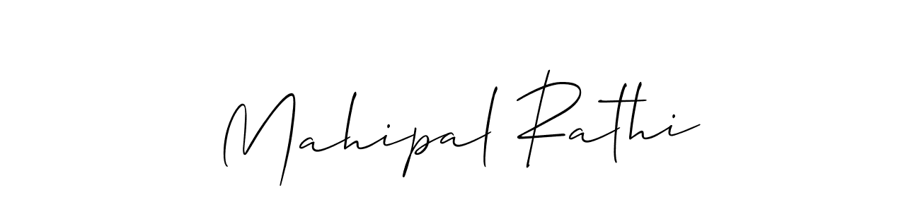 How to make Mahipal Rathi signature? Allison_Script is a professional autograph style. Create handwritten signature for Mahipal Rathi name. Mahipal Rathi signature style 2 images and pictures png