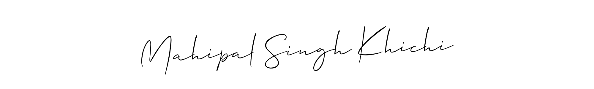 Mahipal Singh Khichi stylish signature style. Best Handwritten Sign (Allison_Script) for my name. Handwritten Signature Collection Ideas for my name Mahipal Singh Khichi. Mahipal Singh Khichi signature style 2 images and pictures png