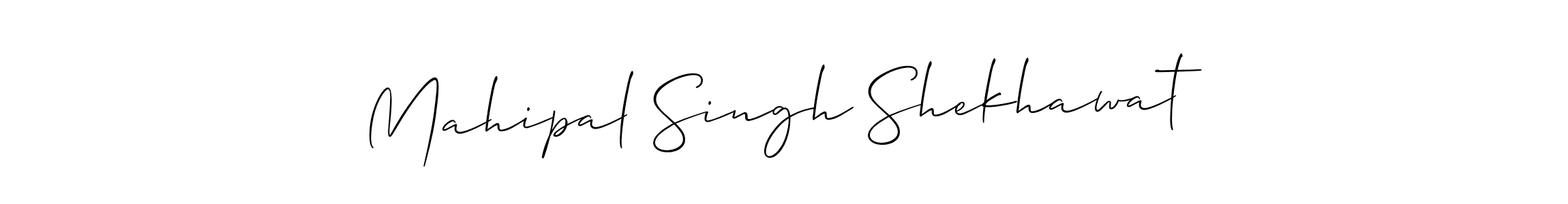 How to make Mahipal Singh Shekhawat signature? Allison_Script is a professional autograph style. Create handwritten signature for Mahipal Singh Shekhawat name. Mahipal Singh Shekhawat signature style 2 images and pictures png