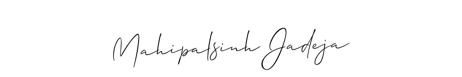 This is the best signature style for the Mahipalsinh Jadeja name. Also you like these signature font (Allison_Script). Mix name signature. Mahipalsinh Jadeja signature style 2 images and pictures png