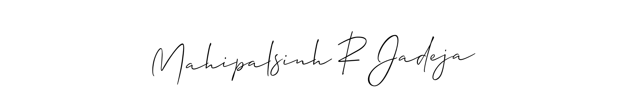 Make a beautiful signature design for name Mahipalsinh R Jadeja. With this signature (Allison_Script) style, you can create a handwritten signature for free. Mahipalsinh R Jadeja signature style 2 images and pictures png