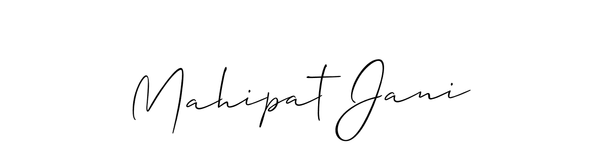 if you are searching for the best signature style for your name Mahipat Jani. so please give up your signature search. here we have designed multiple signature styles  using Allison_Script. Mahipat Jani signature style 2 images and pictures png