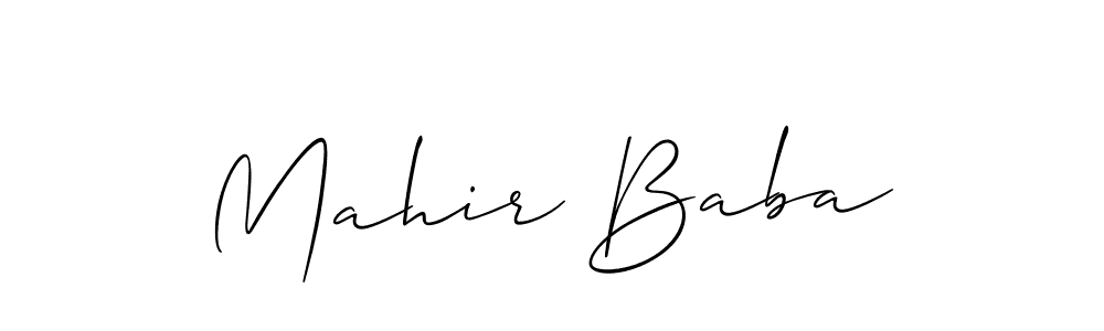 How to Draw Mahir Baba signature style? Allison_Script is a latest design signature styles for name Mahir Baba. Mahir Baba signature style 2 images and pictures png