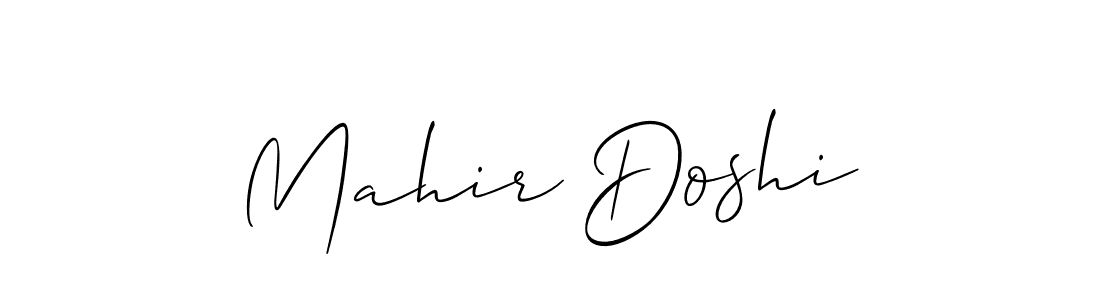 Make a short Mahir Doshi signature style. Manage your documents anywhere anytime using Allison_Script. Create and add eSignatures, submit forms, share and send files easily. Mahir Doshi signature style 2 images and pictures png