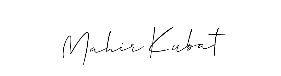 Mahir Kubat stylish signature style. Best Handwritten Sign (Allison_Script) for my name. Handwritten Signature Collection Ideas for my name Mahir Kubat. Mahir Kubat signature style 2 images and pictures png