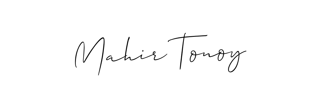 How to make Mahir Tonoy signature? Allison_Script is a professional autograph style. Create handwritten signature for Mahir Tonoy name. Mahir Tonoy signature style 2 images and pictures png