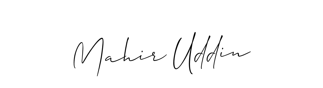 Use a signature maker to create a handwritten signature online. With this signature software, you can design (Allison_Script) your own signature for name Mahir Uddin. Mahir Uddin signature style 2 images and pictures png