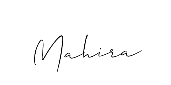 The best way (Allison_Script) to make a short signature is to pick only two or three words in your name. The name Mahira include a total of six letters. For converting this name. Mahira signature style 2 images and pictures png
