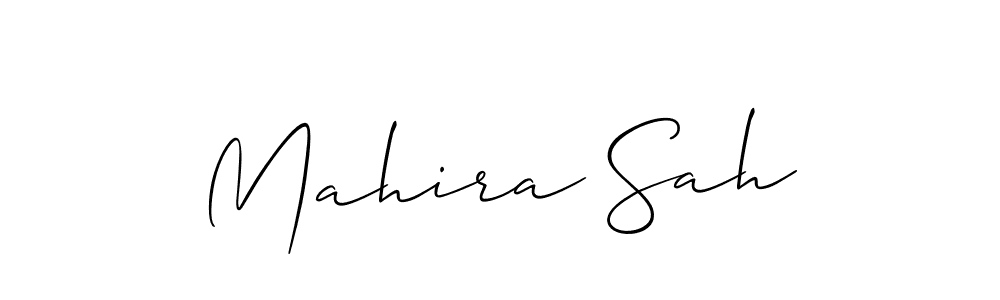 Design your own signature with our free online signature maker. With this signature software, you can create a handwritten (Allison_Script) signature for name Mahira Sah. Mahira Sah signature style 2 images and pictures png