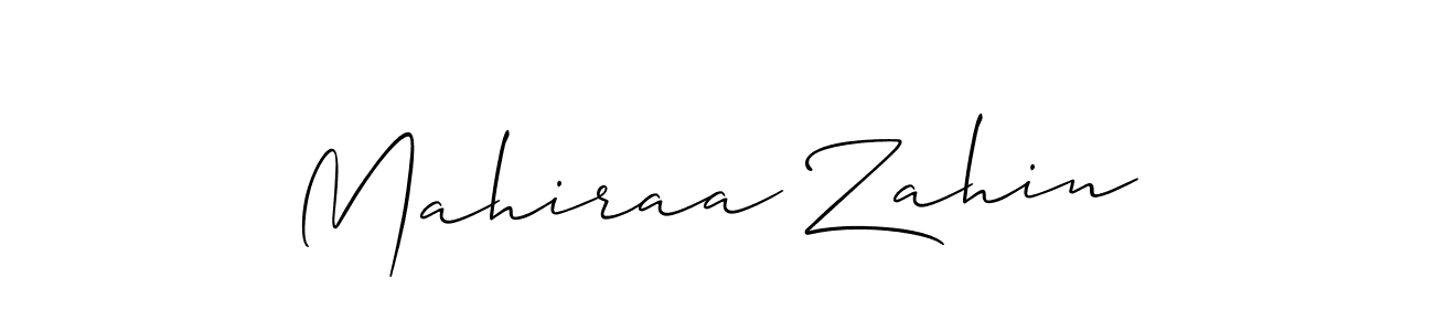 Create a beautiful signature design for name Mahiraa Zahin. With this signature (Allison_Script) fonts, you can make a handwritten signature for free. Mahiraa Zahin signature style 2 images and pictures png