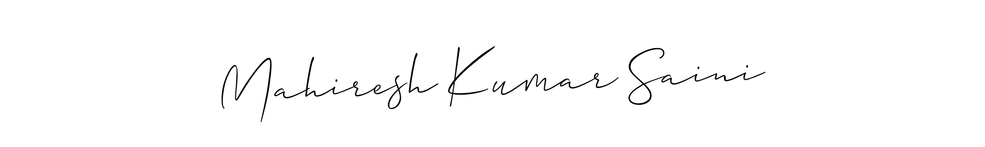 Create a beautiful signature design for name Mahiresh Kumar Saini. With this signature (Allison_Script) fonts, you can make a handwritten signature for free. Mahiresh Kumar Saini signature style 2 images and pictures png