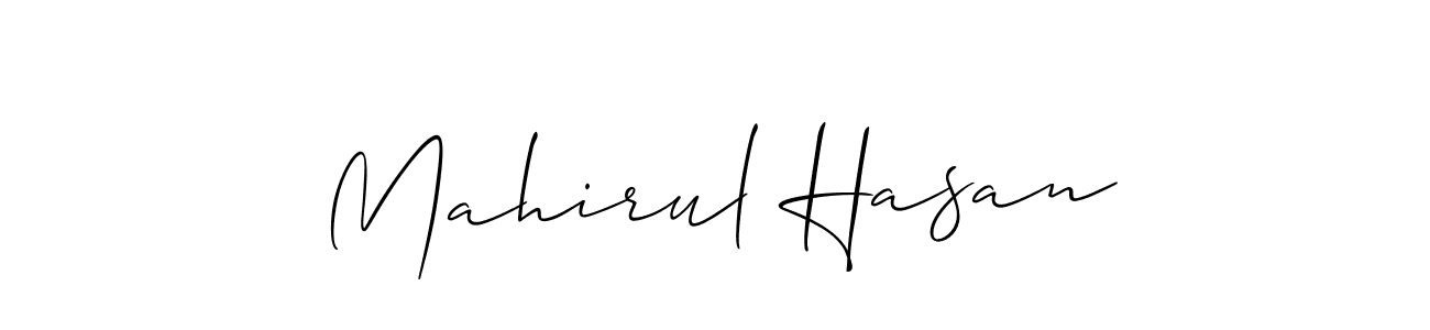 Use a signature maker to create a handwritten signature online. With this signature software, you can design (Allison_Script) your own signature for name Mahirul Hasan. Mahirul Hasan signature style 2 images and pictures png
