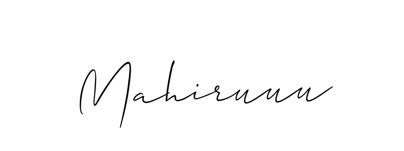 Also we have Mahiruuu name is the best signature style. Create professional handwritten signature collection using Allison_Script autograph style. Mahiruuu signature style 2 images and pictures png