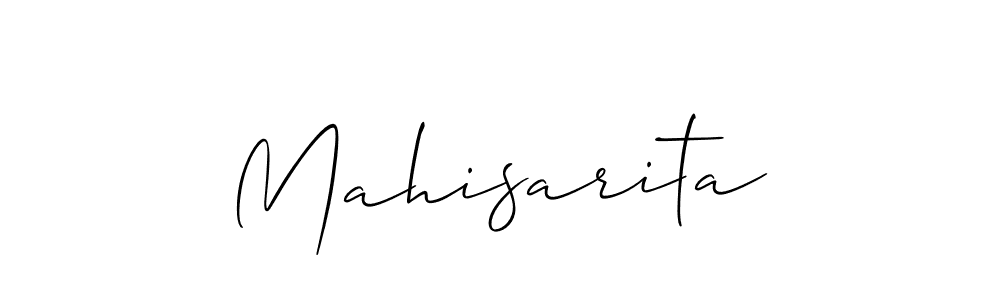 Design your own signature with our free online signature maker. With this signature software, you can create a handwritten (Allison_Script) signature for name Mahisarita. Mahisarita signature style 2 images and pictures png