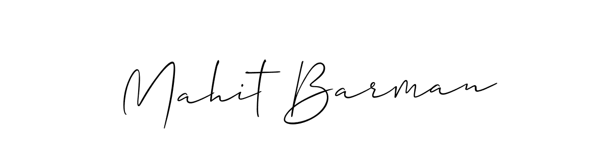 How to make Mahit Barman name signature. Use Allison_Script style for creating short signs online. This is the latest handwritten sign. Mahit Barman signature style 2 images and pictures png