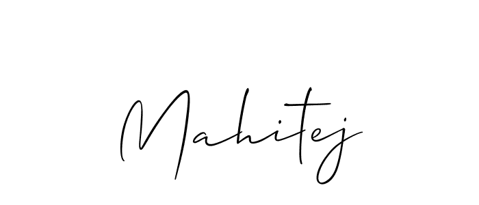 You should practise on your own different ways (Allison_Script) to write your name (Mahitej) in signature. don't let someone else do it for you. Mahitej signature style 2 images and pictures png
