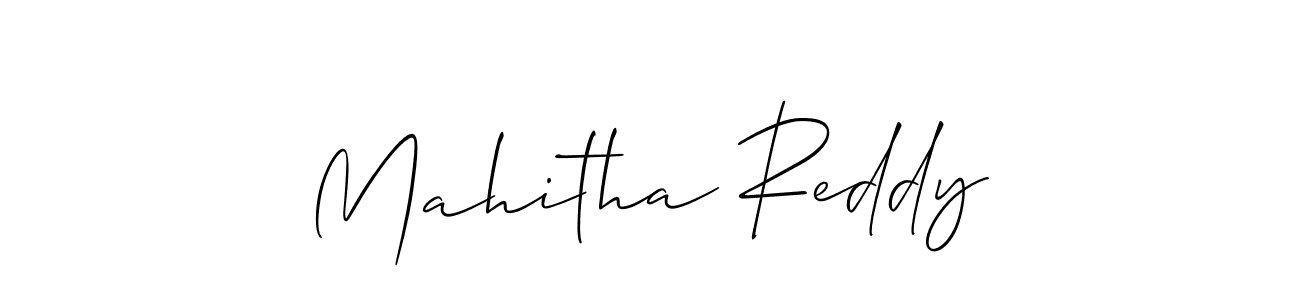 Design your own signature with our free online signature maker. With this signature software, you can create a handwritten (Allison_Script) signature for name Mahitha Reddy. Mahitha Reddy signature style 2 images and pictures png