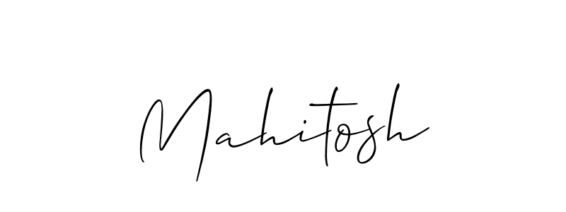 How to Draw Mahitosh signature style? Allison_Script is a latest design signature styles for name Mahitosh. Mahitosh signature style 2 images and pictures png