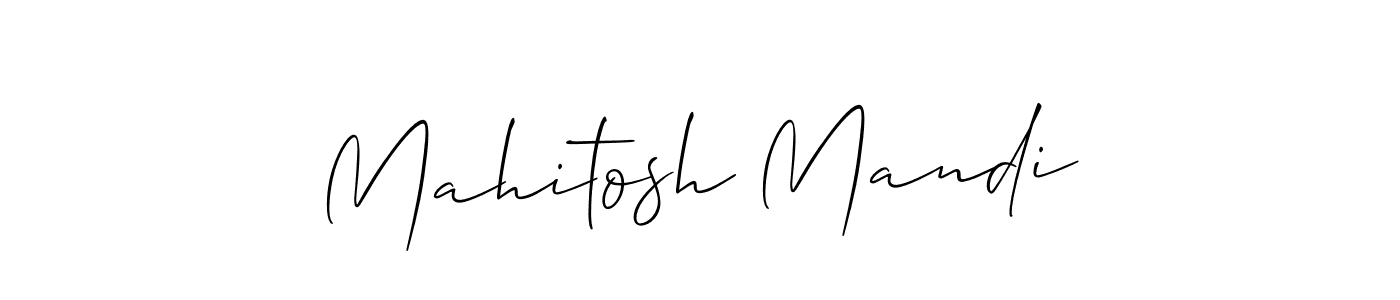 Make a short Mahitosh Mandi signature style. Manage your documents anywhere anytime using Allison_Script. Create and add eSignatures, submit forms, share and send files easily. Mahitosh Mandi signature style 2 images and pictures png