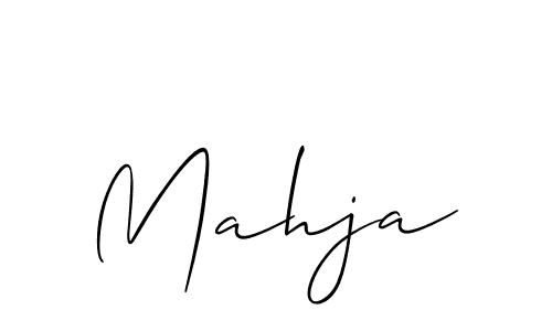 Design your own signature with our free online signature maker. With this signature software, you can create a handwritten (Allison_Script) signature for name Mahja. Mahja signature style 2 images and pictures png