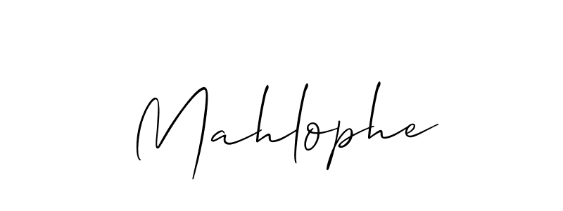 Make a beautiful signature design for name Mahlophe. With this signature (Allison_Script) style, you can create a handwritten signature for free. Mahlophe signature style 2 images and pictures png