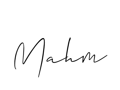 Create a beautiful signature design for name Mahm. With this signature (Allison_Script) fonts, you can make a handwritten signature for free. Mahm signature style 2 images and pictures png