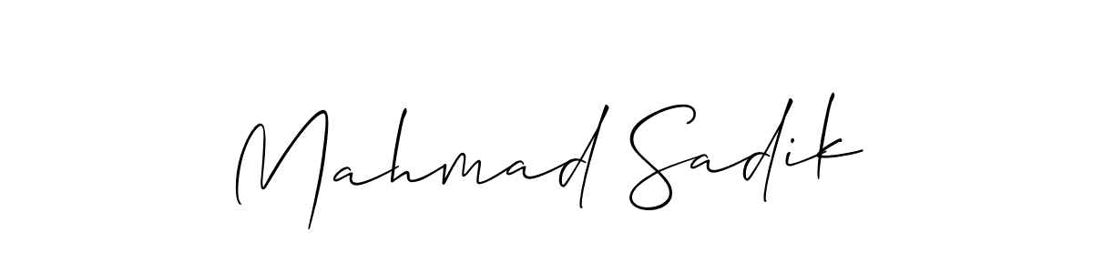 Similarly Allison_Script is the best handwritten signature design. Signature creator online .You can use it as an online autograph creator for name Mahmad Sadik. Mahmad Sadik signature style 2 images and pictures png