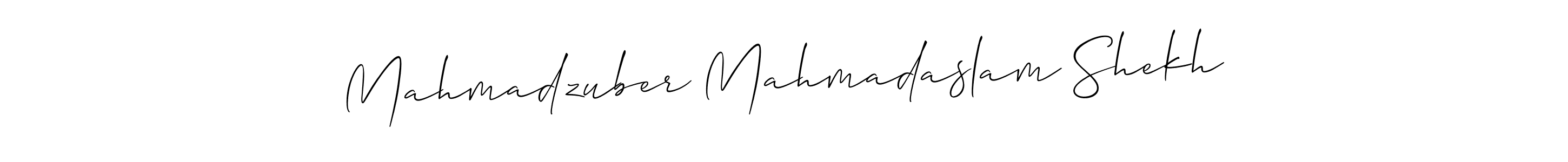 Design your own signature with our free online signature maker. With this signature software, you can create a handwritten (Allison_Script) signature for name Mahmadzuber Mahmadaslam Shekh. Mahmadzuber Mahmadaslam Shekh signature style 2 images and pictures png