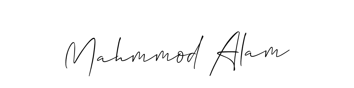 You should practise on your own different ways (Allison_Script) to write your name (Mahmmod Alam) in signature. don't let someone else do it for you. Mahmmod Alam signature style 2 images and pictures png