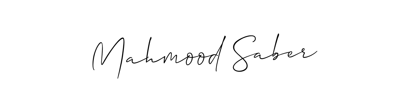 Make a beautiful signature design for name Mahmood Saber. With this signature (Allison_Script) style, you can create a handwritten signature for free. Mahmood Saber signature style 2 images and pictures png